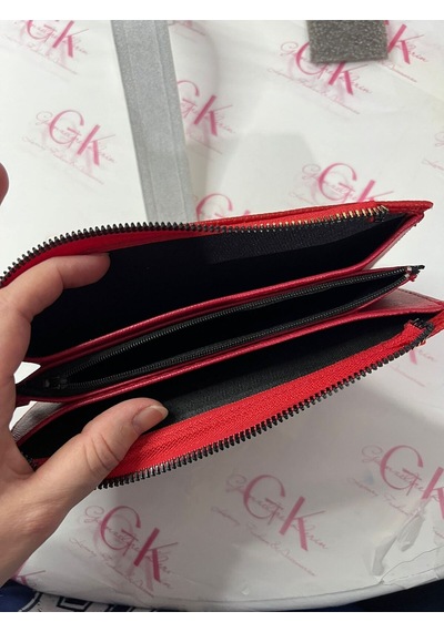 Gk Gamzelirenklerim Luxury Fashıon&accessorıes El Askılı Büyük Cüzdan Premium Kalite Suni Deri Kırmızı
