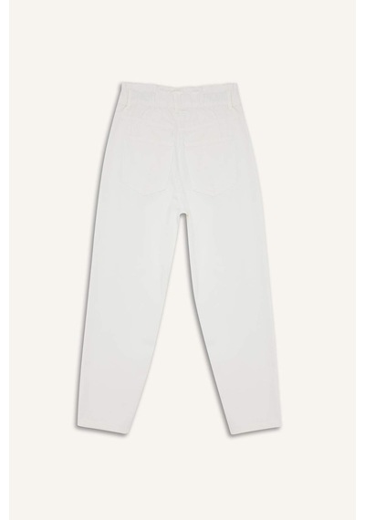 DeFacto Paperbag Beli Lastikli Bilek Boy Jean Pantolon E8001AX25SMWT1