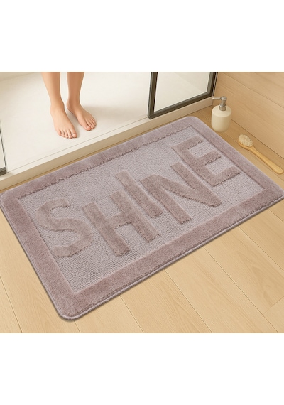 Doğal Kaymaz Taban Banyo Paspas Uzun Ömürlü Yumuşak Dokulu Su Emici Yıkanabilir Shine 60x100 Vizon