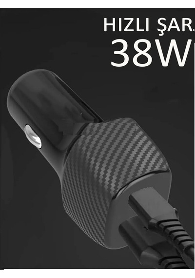 3.0 Qualcomm 2 Usb Hızlı Araç Şarjı 38 Watt Hızlı Şarj Usb Usb-c