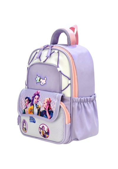 K-pop Baskılı Lüx Anaokulu Çantası Mor