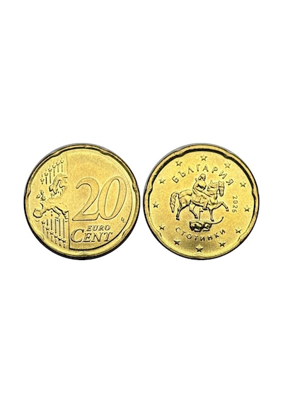 Avrupa - Bulgaristan 2026 Yılı Yeni Baskı 20 Euro Cent Koleksiyon Para Çil Unc