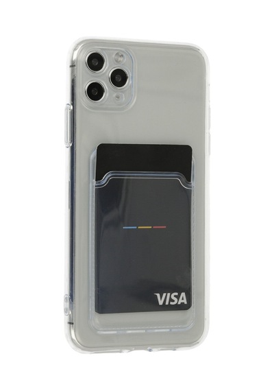 Apple iPhone Uyumlu  11 Pro Max Kılıf Kart Şeffaf Silikon -  Şeffaf