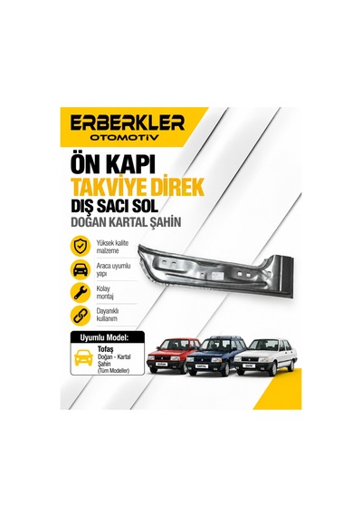 Ön Kapı Takviye Direk Dış Sacı Sol Doğan Kartal Şahin - Erb1738