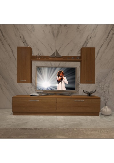 Decoraktiv Eko 5db Slm Std Tv Ünitesi Tv Sehpası Ceviz