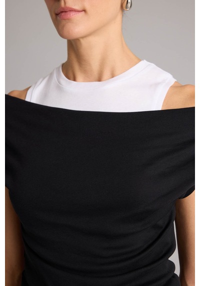 Defacto 26y801002342 Siyah Kadın T-shirt G9546ax/bk81