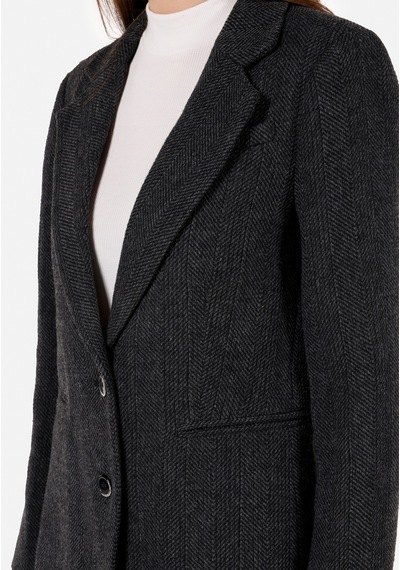 Colins Gri Kadın Ceket Cl1071188 Q1.v1 Dgr Koyu Gri