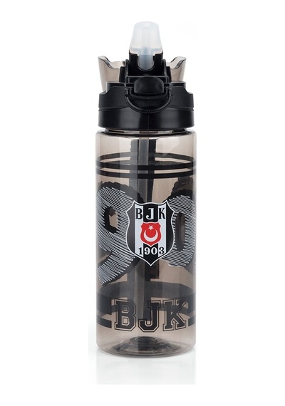 Beşiktaş Beşiktaş Lisanslı 500ml Pipetli Kilitli Kapaklı Siyah Matara 26369 Çok Renkli