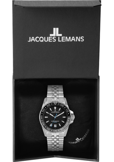Jacques Lemans 1-2205h Lıverpool Dıver Erkek Kol Saati Gümüş - Siyah