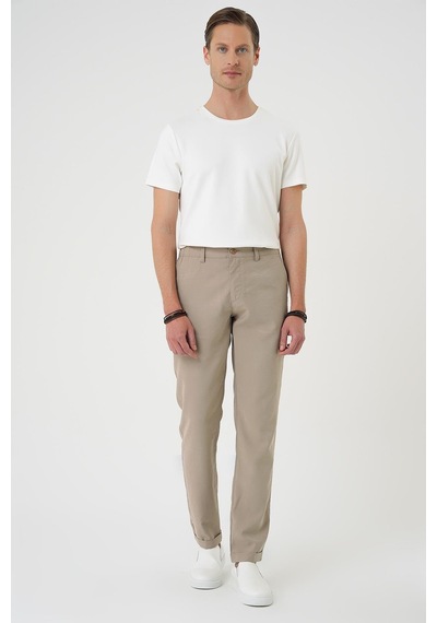 Efor Comfort Beli Lastikli Rayon Karışımlı Bej Jogger Pantolon P 1194 Bej