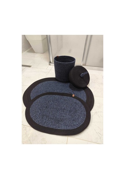 Jüt Hasır 3 Lü Banyo Paspas Takımı Bohem Tarzı Banyo Takımı Paspas:50x80/ 40x60 /sepet/25x25 Kırçılmavi Siyah Kırçılmavi Siyah Jüt Hasır 3 Lü Banyo Paspas Takımı Bohem Tarzı Banyo Takımı Paspas:50x80/ 40x60 /sepet/25x25 Kırçılmavi Siyah Kırçılmavi Siyah