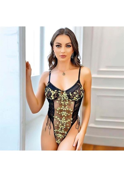 Ang Butik Closet Sarı Çiçek Desenli Mayokini Çok Renkli