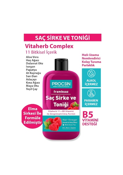 Procsin Yağ  Frambuazlı Saç Sirke Ve Toniği 250 ML