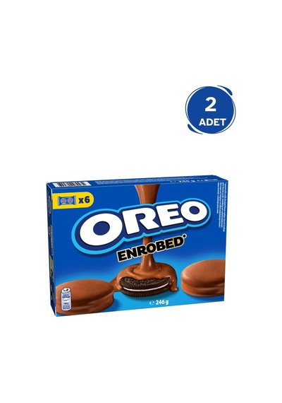 Oreo Sütlü Çikolata Kaplamalı Vanilyalı Bisküvi 2 x 246 G