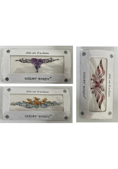 Airbrush Tattoo Taşlı Yapıştırma Dövme 3'lü Set2