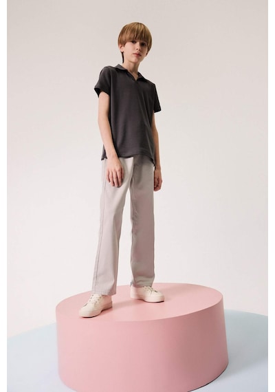 DeFacto Erkek Çocuk Düz Paça Basic Düz Gabardin Pantolon D5859A825SMGR296 DeFacto Erkek Çocuk Düz Paça Basic Düz Gabardin Pantolon D5859A825SMGR296