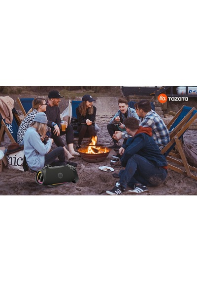 Tazata Boomblast Pro Bluetooth Hoparlör- Siyah 80w Ipx7, 12 Saat Şarj, Powerbank, İnanılmaz Ses