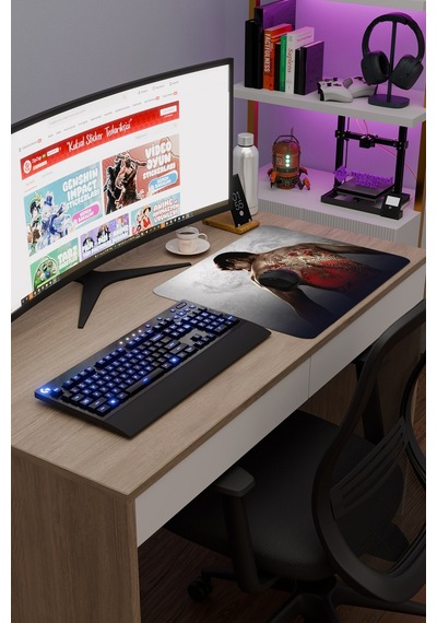 Yakuza Kaymaz Dikişli Kauçuk Oyuncu Mousepad V5 - 48x40 Xl Gaming Mouse Pad Fare Altlığı