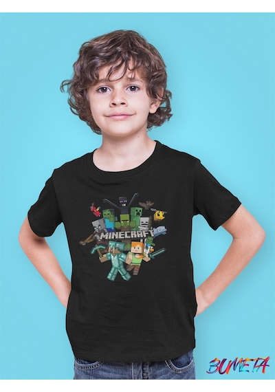 Bumeta Minecraft Lego All Karakter Characters Oyun Game Çocuk Tişört T-shirt 001
