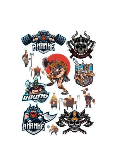 Savaşçı Sticker Set 13 Parça Telefon, Tablet, Defter, Laptop Sticker