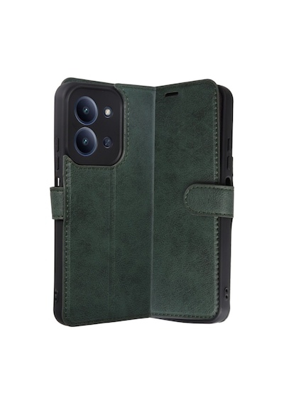 Xiaomi Redmi 15c 4g Kılıf Deri Deluxe Cüzdanlı Kapaklı Case Yeşil