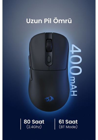 Redragon 3 Modlu Ultra Hafif Paw3311 24.000dpı Şarj İstasyonuna Sahip Oyuncu Mouse M998 -