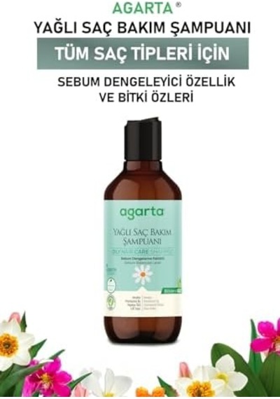 Agarta Doğal Yağlı Saçlar İçin Yağlı Saç Bakım Şampuanı 400 Ml