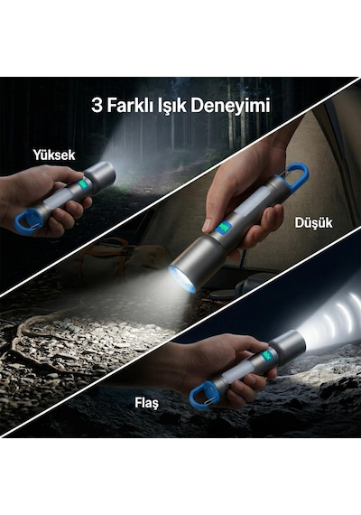 Bx1010fl Max 500 Lümen Ve 500 Metreye Kadar Menzilli Usb-c Şarj Edilebilir Kamp, Yürüyüş, Tamir