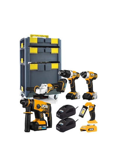 Jcb 18v 6 Parça Akülü El Aleti Seti - 2 Ad. 2.0 Ah + 2 Ad. 4.0 Ah Li-ion Batarya + 2 Ad. Şarj Cihazı