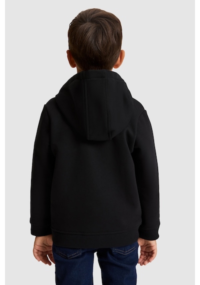 U.S. Polo Assn. Erkek Çocuk Siyah Kapüşonlu Fermuarlı Sweatshirt 50331749-vr046