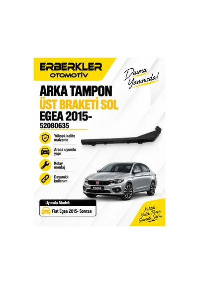 Tampon Braketi Arka Sol Dış Taraf Fıat Egea Bm 15- Oem No: 52080635 Tst19321 - Erb1034