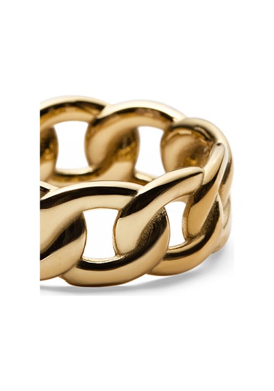 Chunky Chain Ring Gold Altın