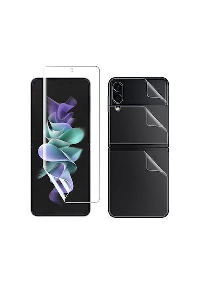 Samsung Galaxy Uyumlu Z Flip 3 Hydrogel Esnek Ön Arka Koruma Filmi
