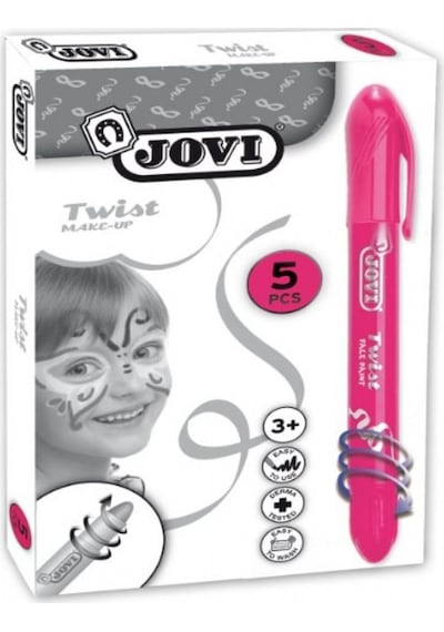 Jovi Twist Stick 5'li Pembe Yüz Boyama Kalemi