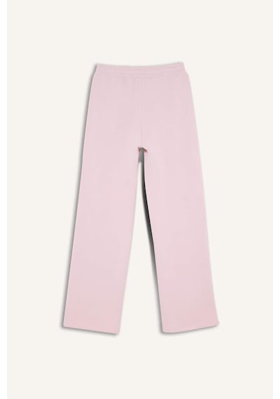 Defacto Straight Fit Basıc Cepli Yüksek Bel Eşofman Altı B8571AX25SP Pembe