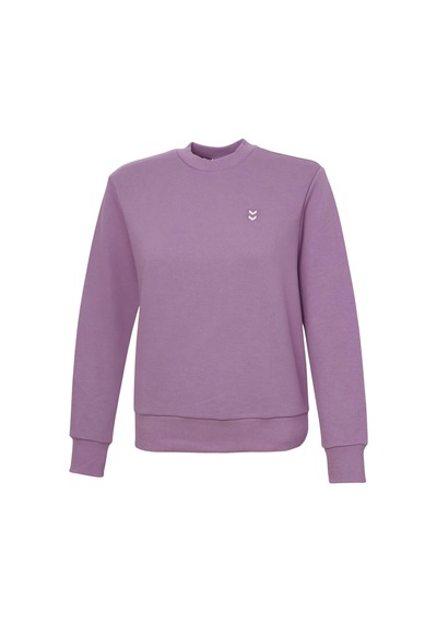 Hummel Pamuklu Regular Fit Bisiklet Yaka Sweat Kadın Sweat 922440-4856 Koyu Mor