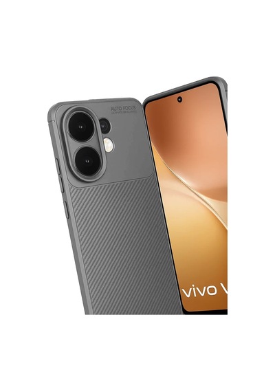 Newface Vivo V60 5g Auto Focus Karbon Kapak - Gri