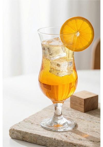 Lav Fiesta Cam Kokteyl Bardağı 3'lü 390 ml (Meşrubat/Smoothie /Milkshake/Soğuk Kahve Bardağı )