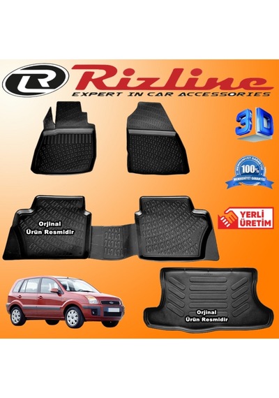 Ford Fusion 3D Paspas + Bagaj Havuzu 2002-2012 Arası Set Rizline N11.1347