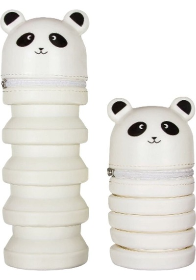 Akordiyon Kalem Çantası Kalemlik Katlanır, Panda