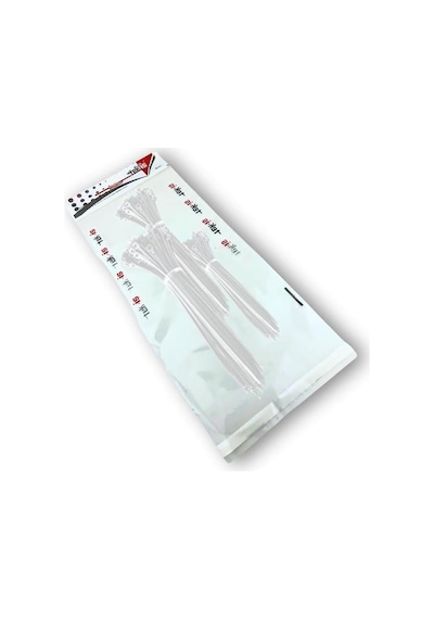 Plastik Kablo Bağı, Cırt Kelepçe 200-250-300 Mm X 3.6 Mm, 60 Adet, Beyaz