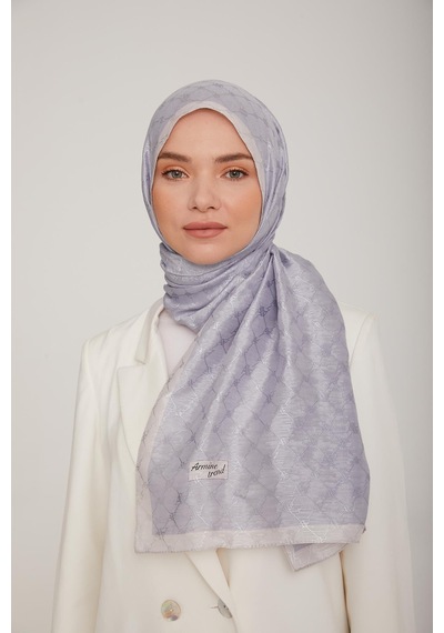 Armine Trend Violet Şal - 1 - Açık Gümüş 68