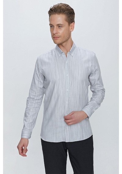 Efor Gk 661 Slim Fit Beyaz Klasik Gömlek Beyaz