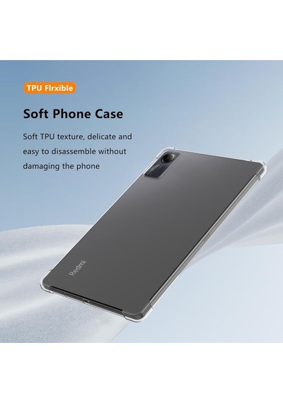 Samsung Galaxy Uyumlu Tab S9 Fe Kılıf Darbelere Dayanıklı Şeffaf Kapak