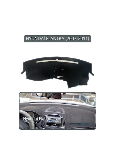 Hyundai Elantra 2007-2011torpido Koruma Halısı Gri Kenar