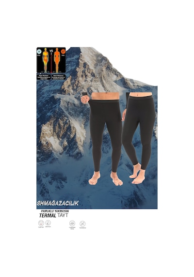 Sauna Suit Termal Içlik, Unisex Kışlık Sıcak Tutan Pamuklu Yakmayan, Termal Alt Termal Fanila Iclik Siyah