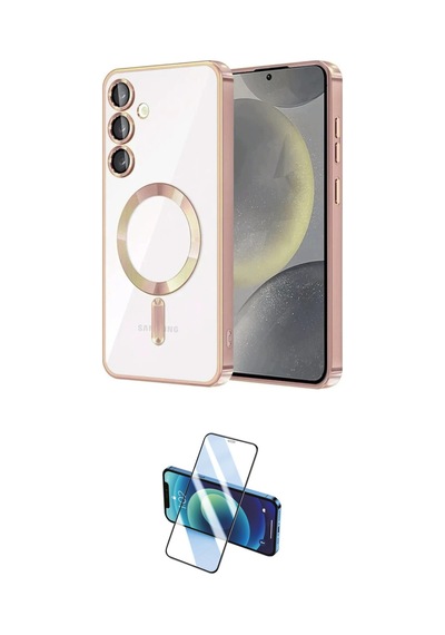 Cep Samsung Uyumlu Galaxy A15 4g Kılıf Nova Işık Özel Seri İkili Koruma Seti Najmaddin Titan Gri