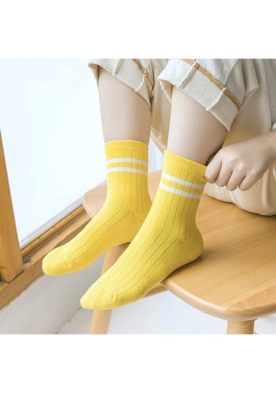 Bgk 10 Çift Çocuk Çember Desenli Soket Çorap -0360-çok Renkli-çocuk Klasik Renkli