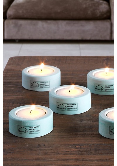 Holder 6'lı Set Mumluk Tea Light Mumluk Seti Dekoratif Şamdan Mumluk 001