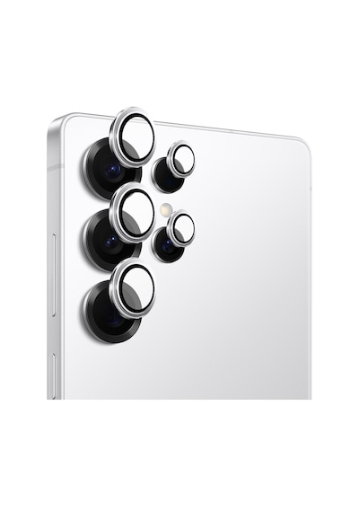 Safeus Safir Temperli Kamera Lens Koruyucu, Samsung Galaxy S25 Ultra İle Uyumlu Beyaz